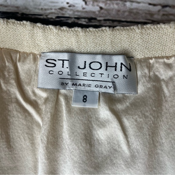 St. John Wool Blend Pencil Textured Skirt Size 8 - Picture 2 of 7